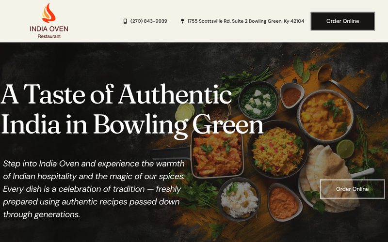 India Oven website