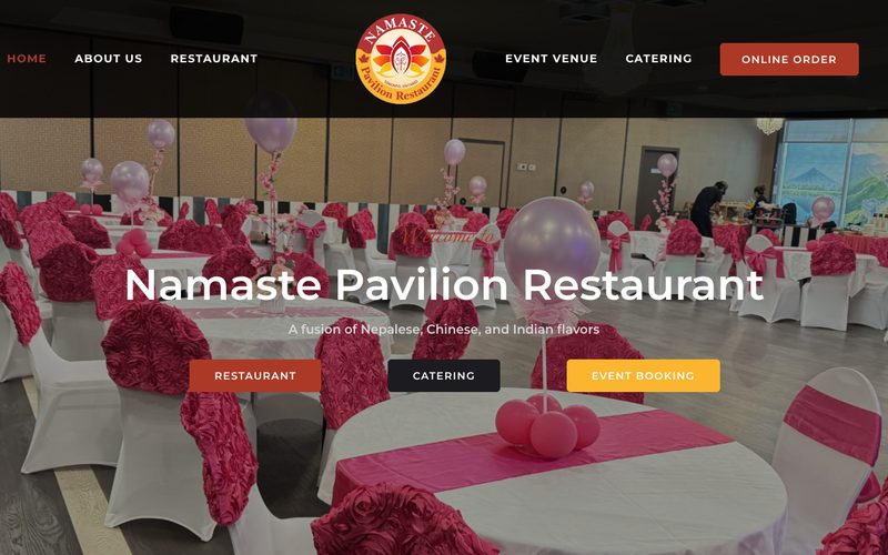Namaste Pavilion website