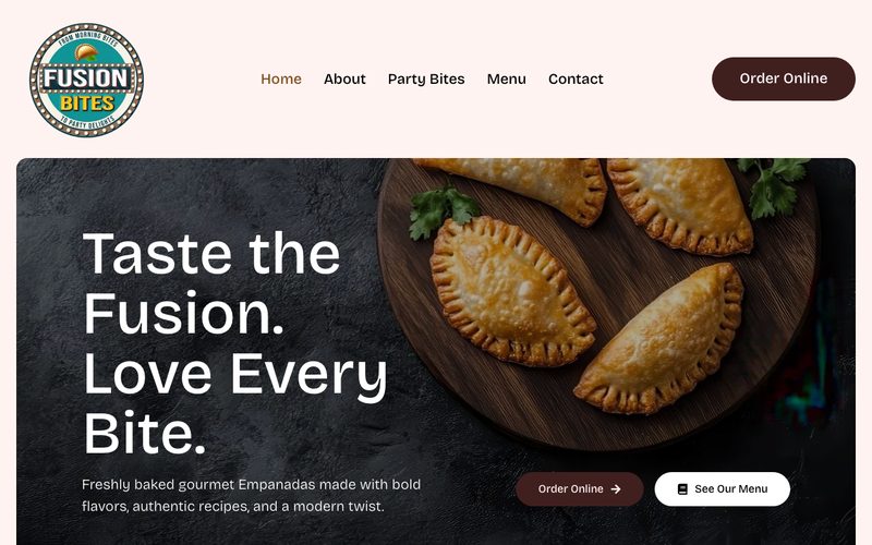 Fusion Bites website