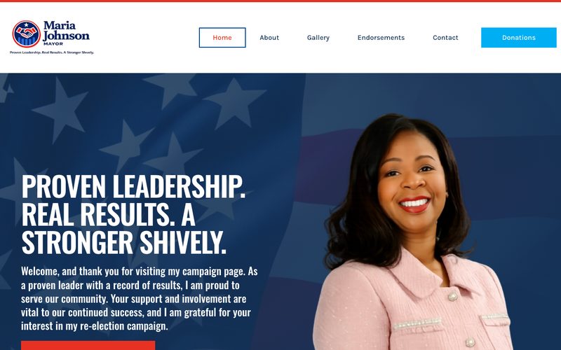 Maria Johnson campaign website